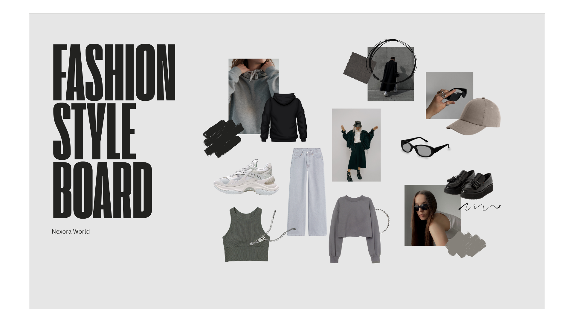 Grey Modern Fashion Style Moodboard Whiteboard (1)